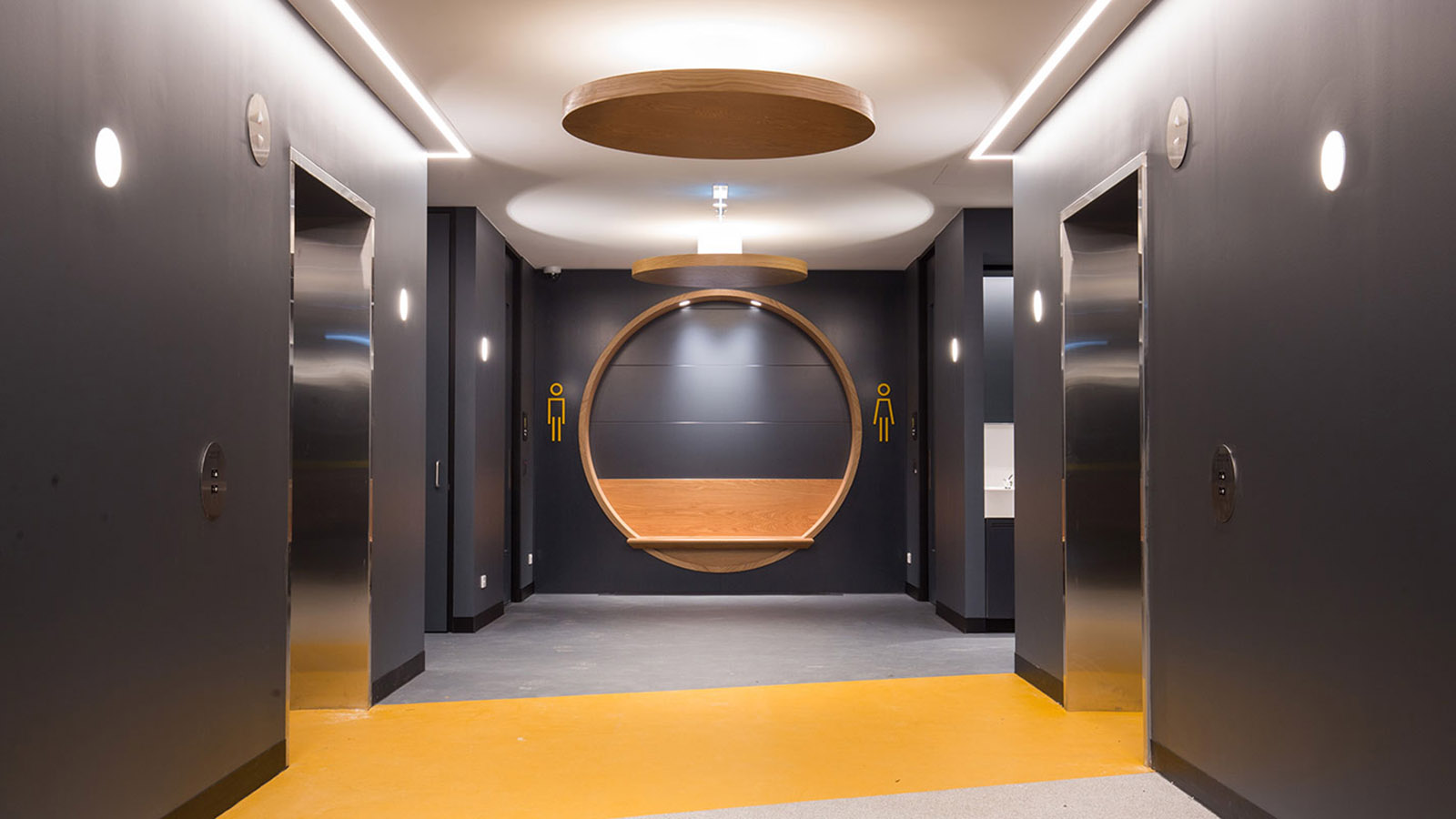 The changing room entrance  at the RACV Mobility Hub.
