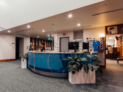 The gym reception desk at RACV City Club