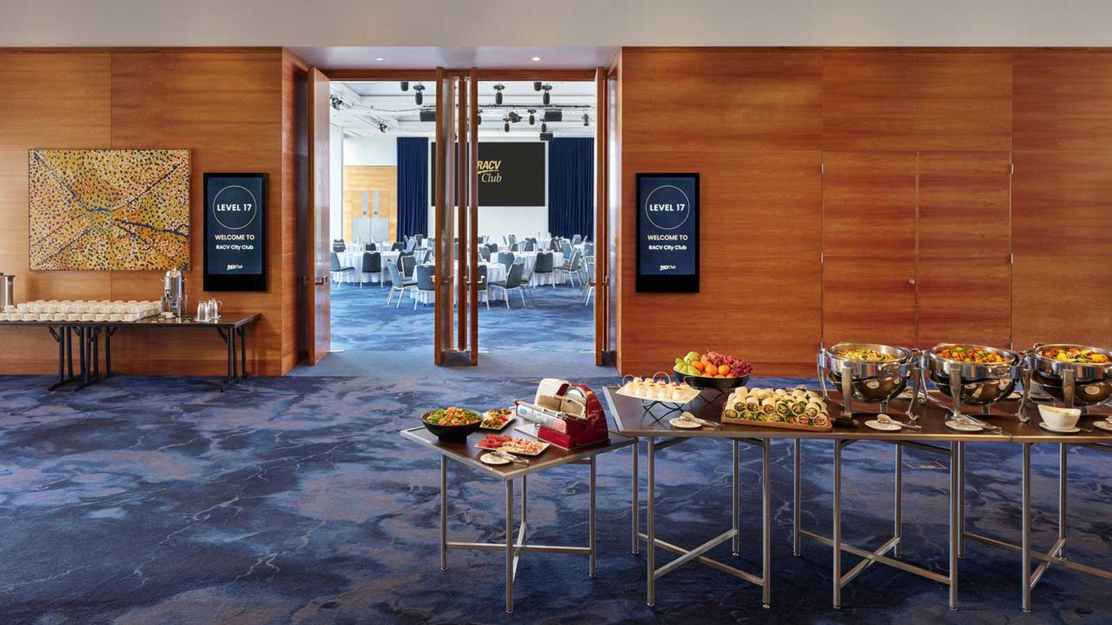 Pre function area of Level 17 at City Club