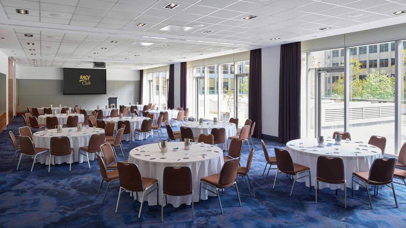 Full Bourke room set up cabaret style