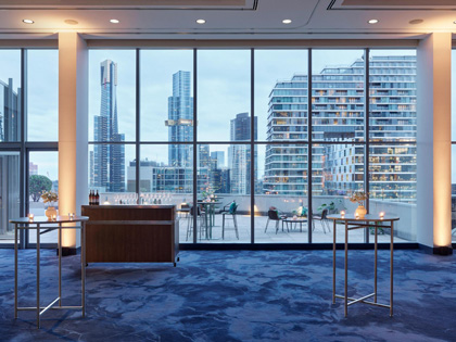 Level 17 set up for a cocktail event