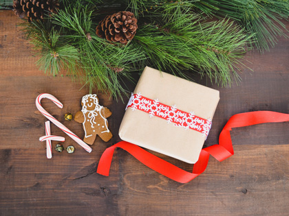 Assortment of different christmas decorations