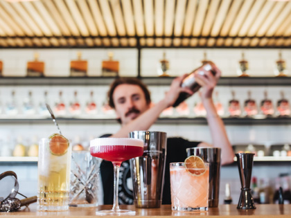 Man making a cocktail