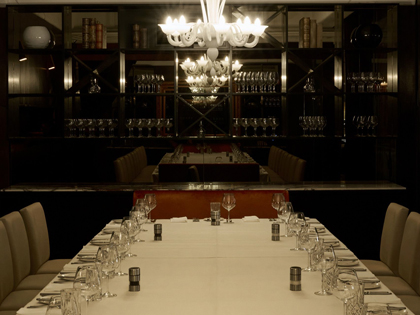 Cecconi restaurant table ready for service. 