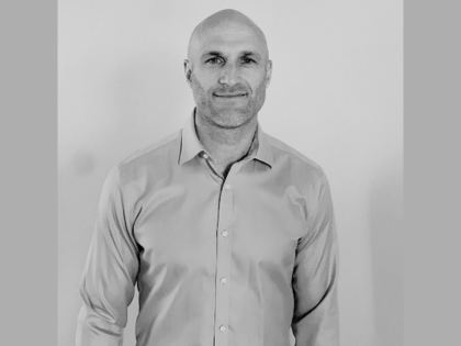 Black and white portrait of Chris Judd