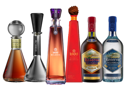 Several various bottles of tequillas