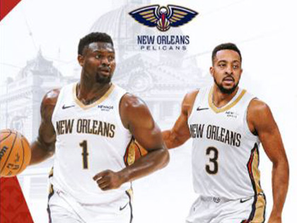 Players from the New Orleans Pelicans