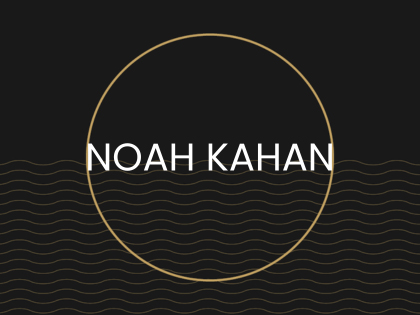 Noah Kahan written in a gold circle.