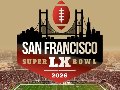 A poster for the Superbowl 2026.