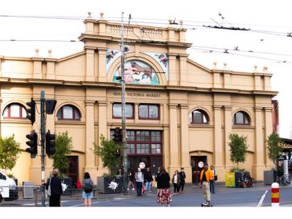 The external building of Queen Vic Market in Melbourne. 
