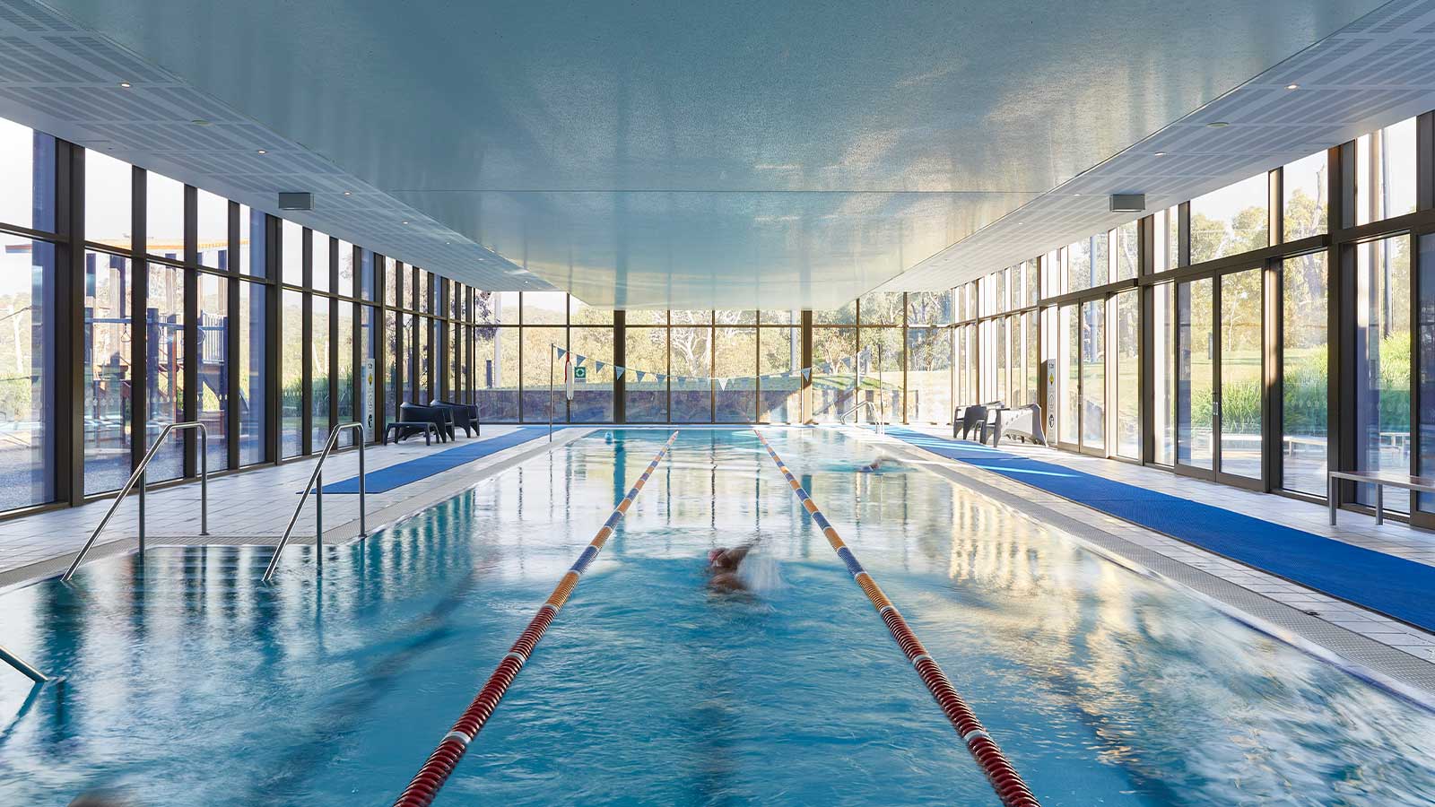 Person swimming in pool at RACV Healesville Country Club and Resort.