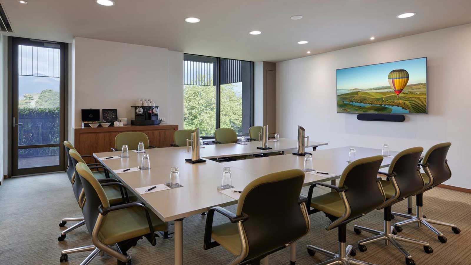 Meeting set up with U-Shape table
