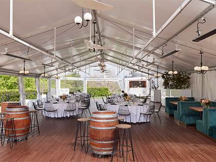 Outdoor grand conservatory a Healesville.