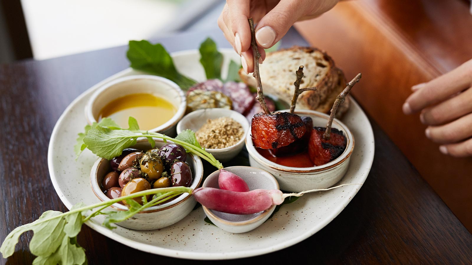 An antipasto plate served at the Healesville Country Club members lounge.