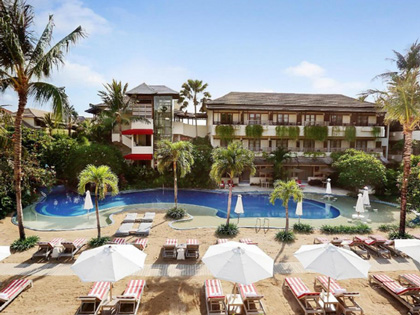 An external shot of Blu Zea resort in Bali.