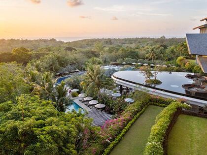 Aerial view of Rimba resort Bali.