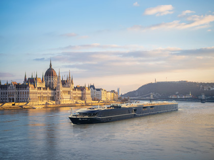 A boat on the waters near Budapest