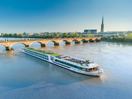 A long ship cruising in France