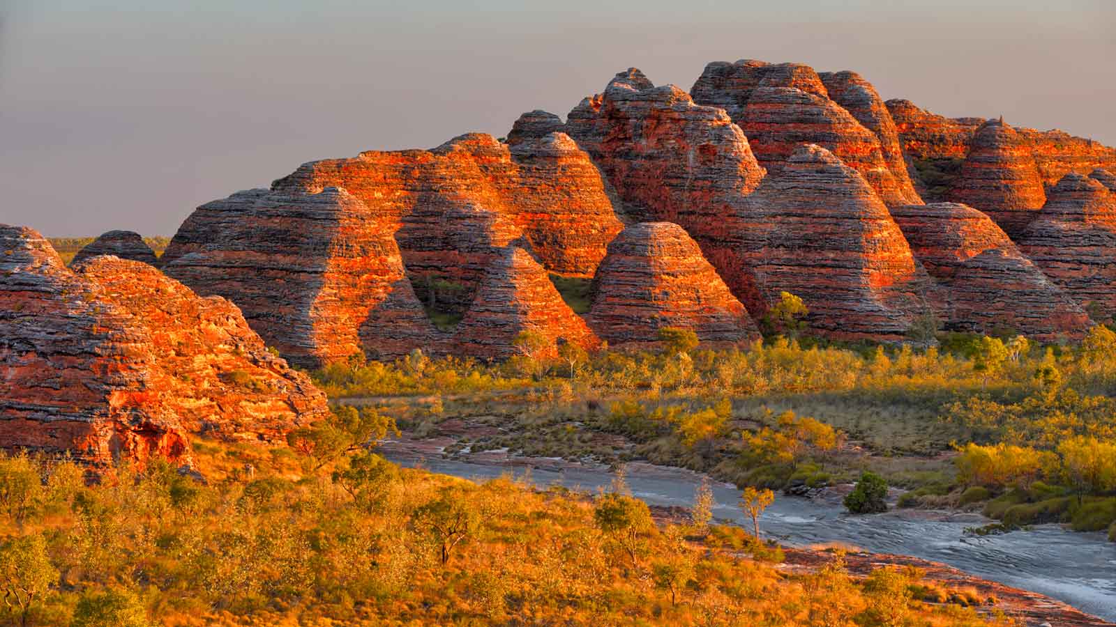 Rugged red mountains in Northern Territory.