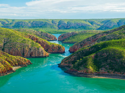 Aerial view of the stunning Kimberleys in Northern Territory, Australia.