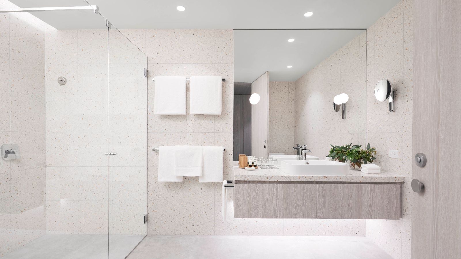 The interior of a bathroom in one of Cape Schanck Resort's luxurious rooms