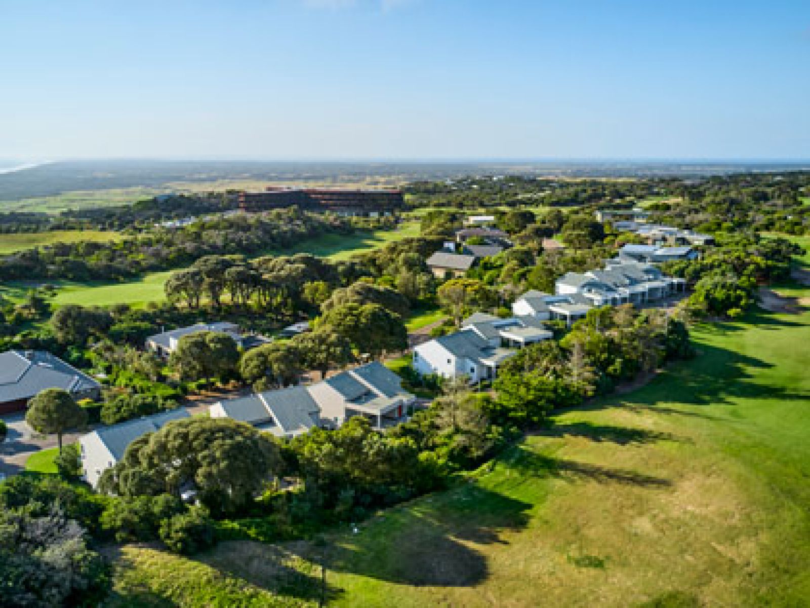 Drone image of the Golf Villas at RACV Cape Schanck