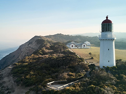 Lighthouse overlooking ocean near RACV Cape Schanck Resort.