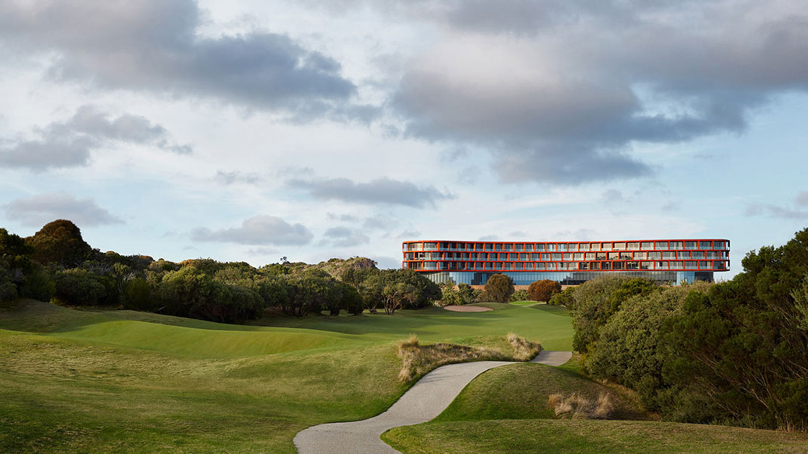Winding path leading to RACV Cape Schanck Resort.