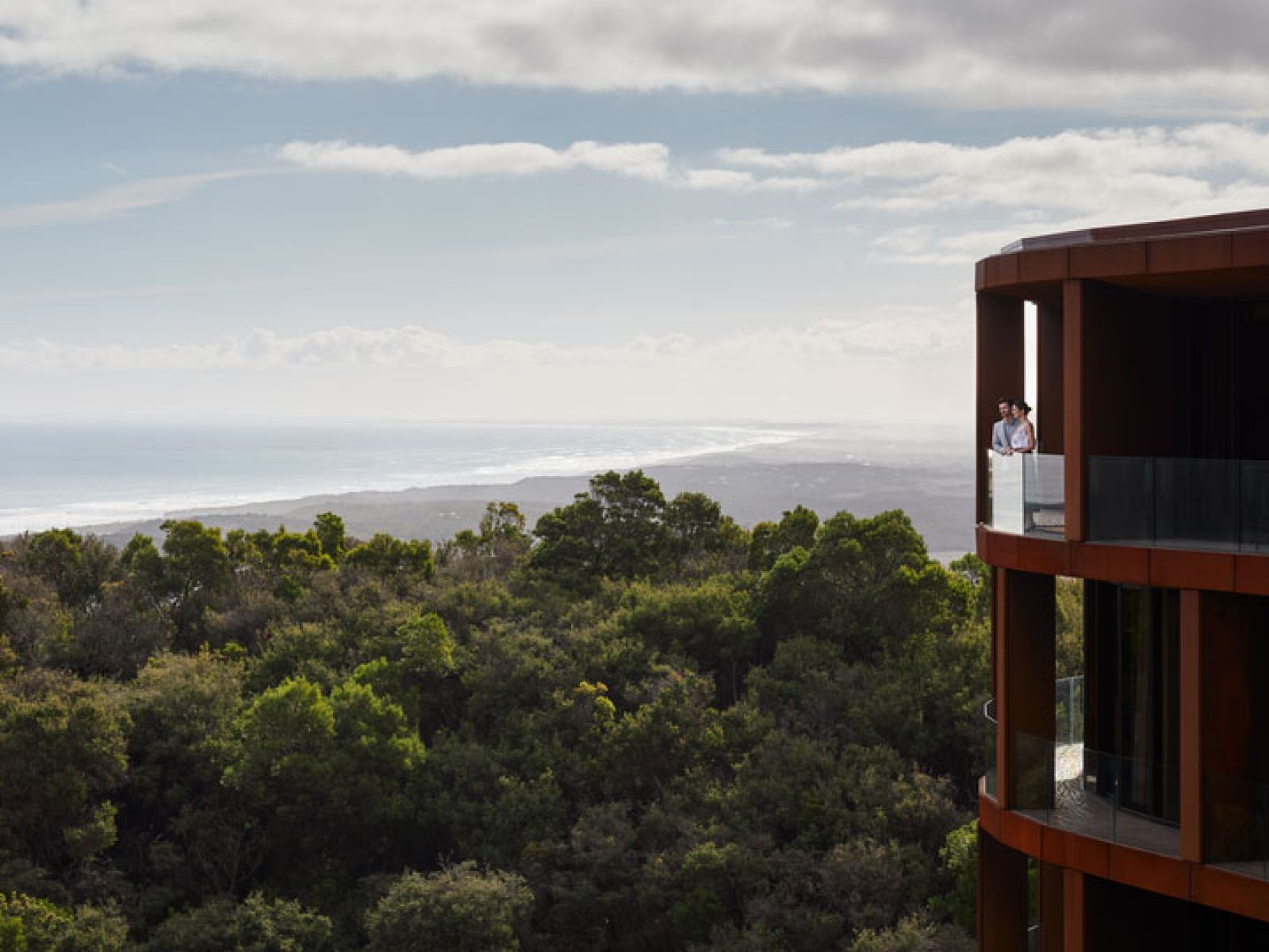 Couple overlooking the view from Cape Schanck Resort