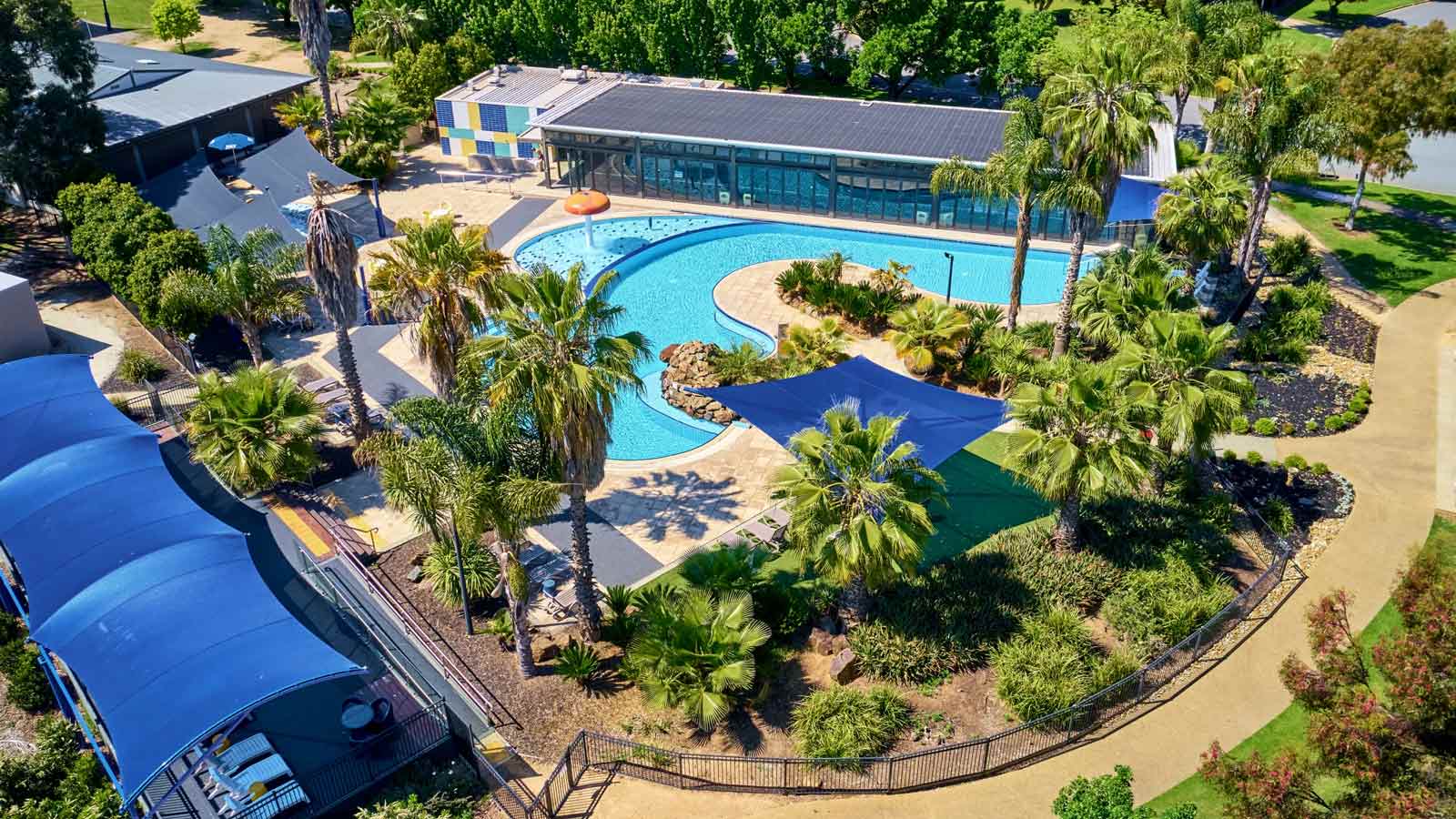 Aerial view of the Cobram pool