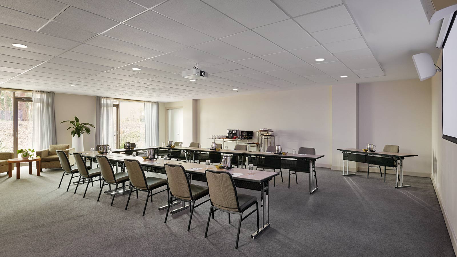 Ironbark room at RACV Goldfields, set up in a U-shape.