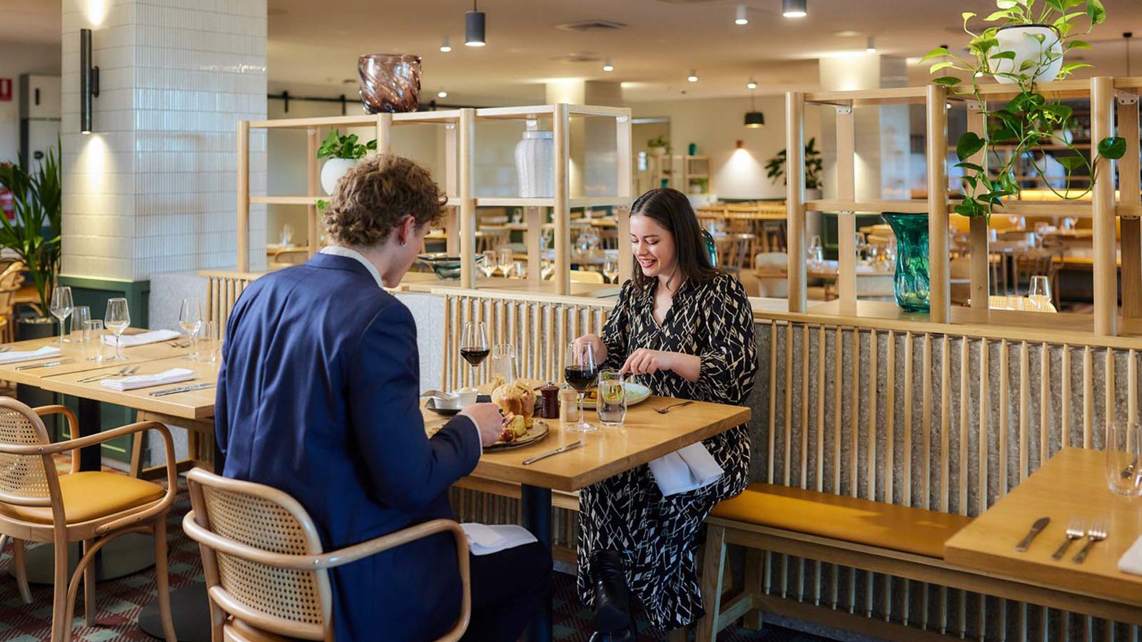 Couple dining together at RACV Goldfields Resort