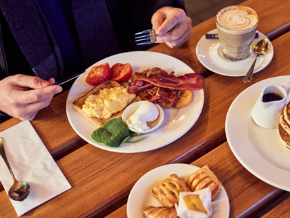 Large breakfast served at RACV Goldfields Resort