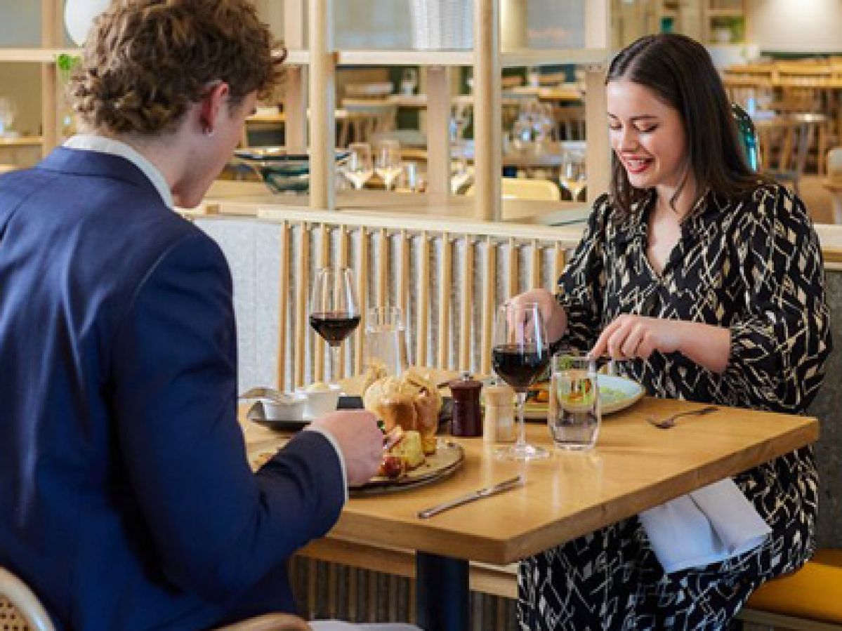 Couple dining together at RACV Goldfields Resort