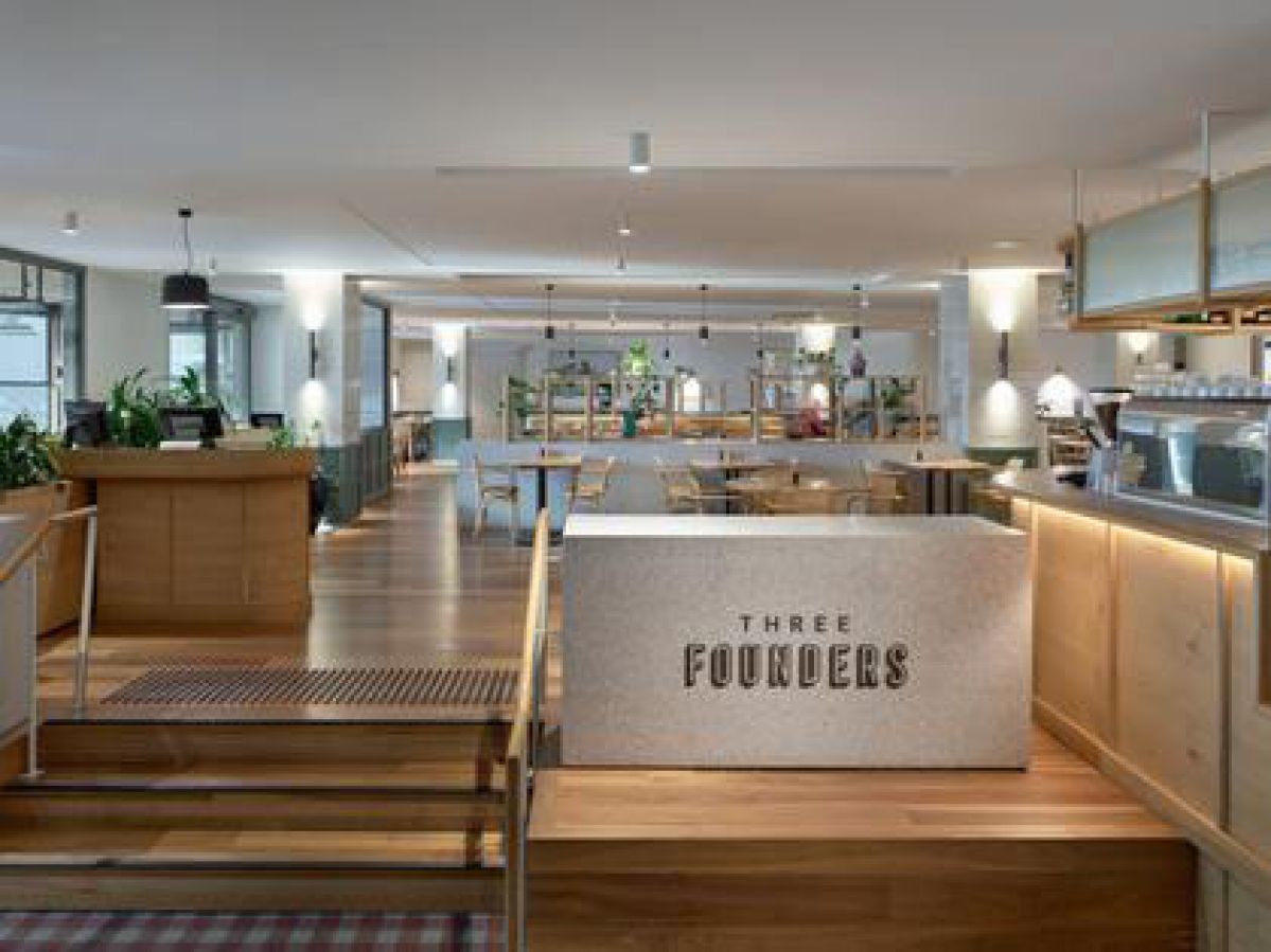The entrance to the Three Founders restaurant at Goldfields.