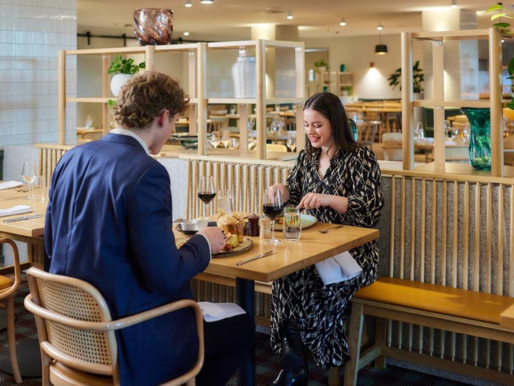 Couple dining together at RACV Goldfields Resort