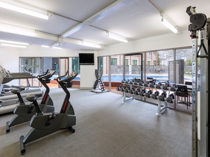 The gym facilities of the Goldfields resort.