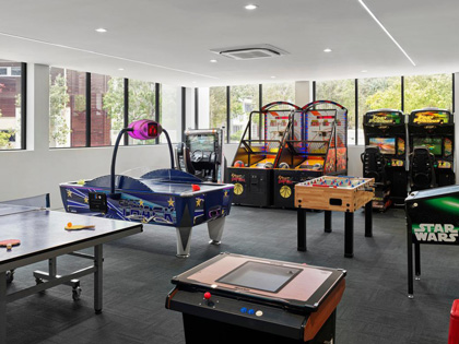 The gamesroom at RACV Goldfields Resort