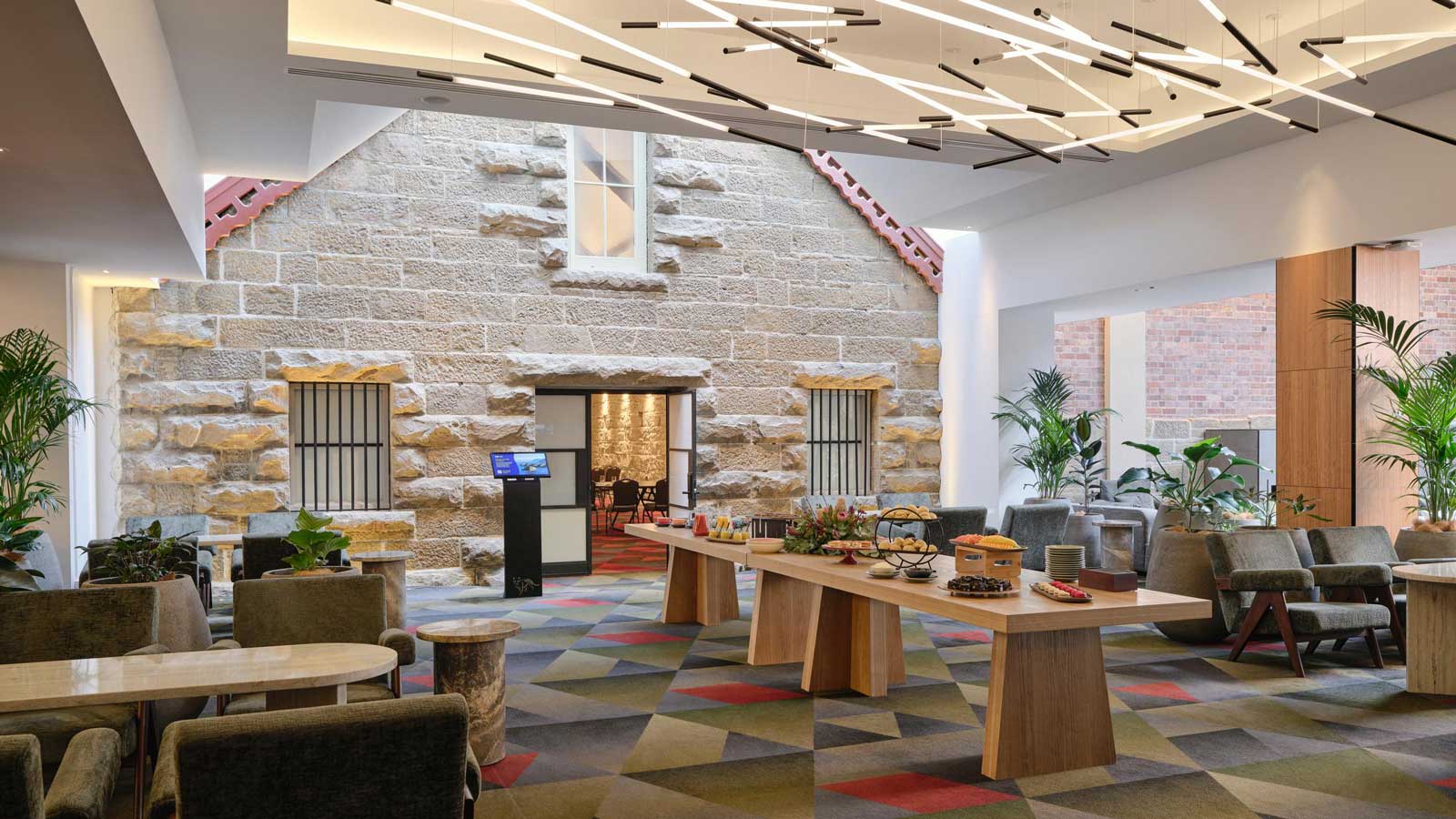 The stables foyer with refreshments.