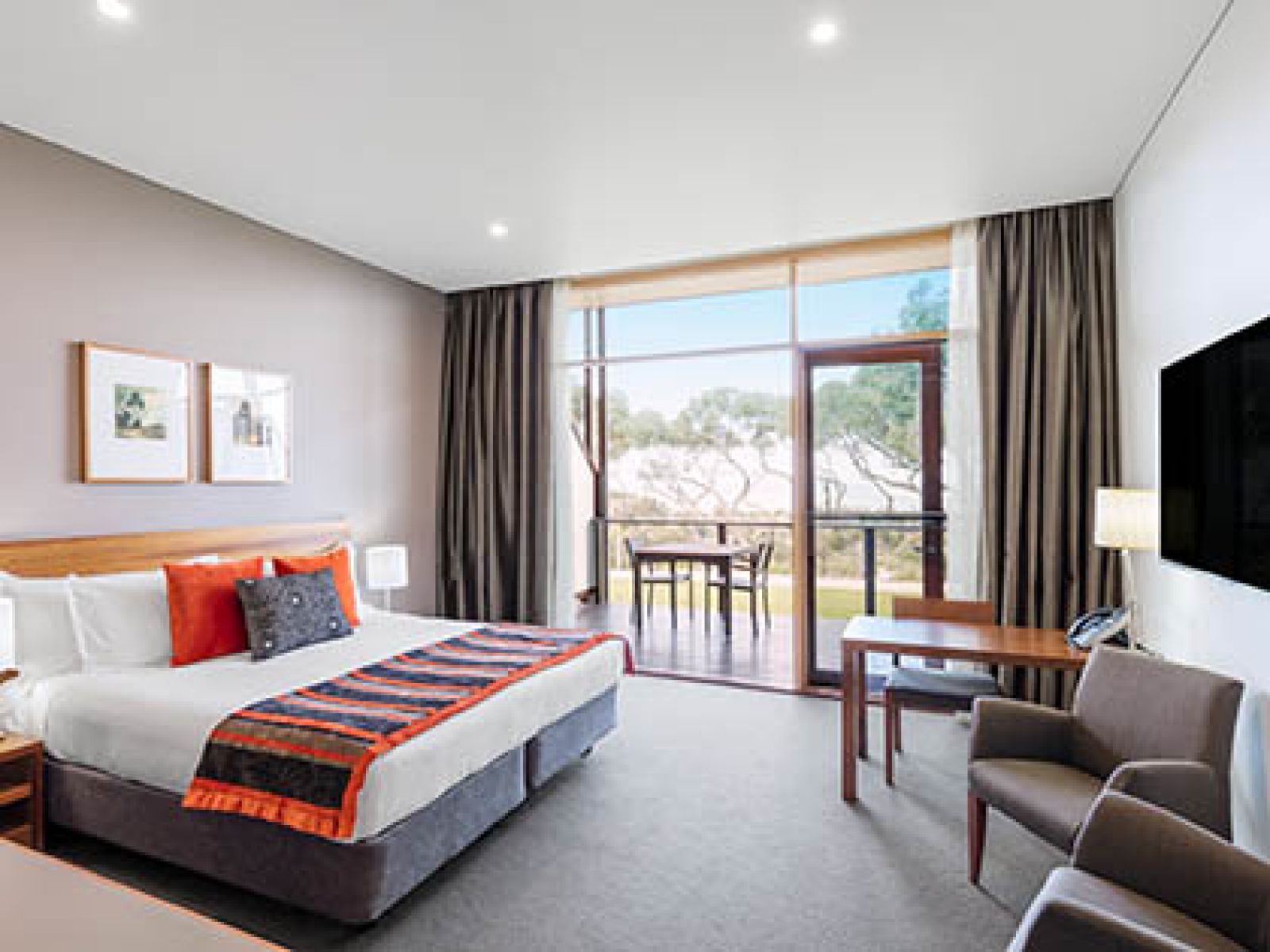 Ocean View Room with outdoor deck at RACV Inverloch resort.