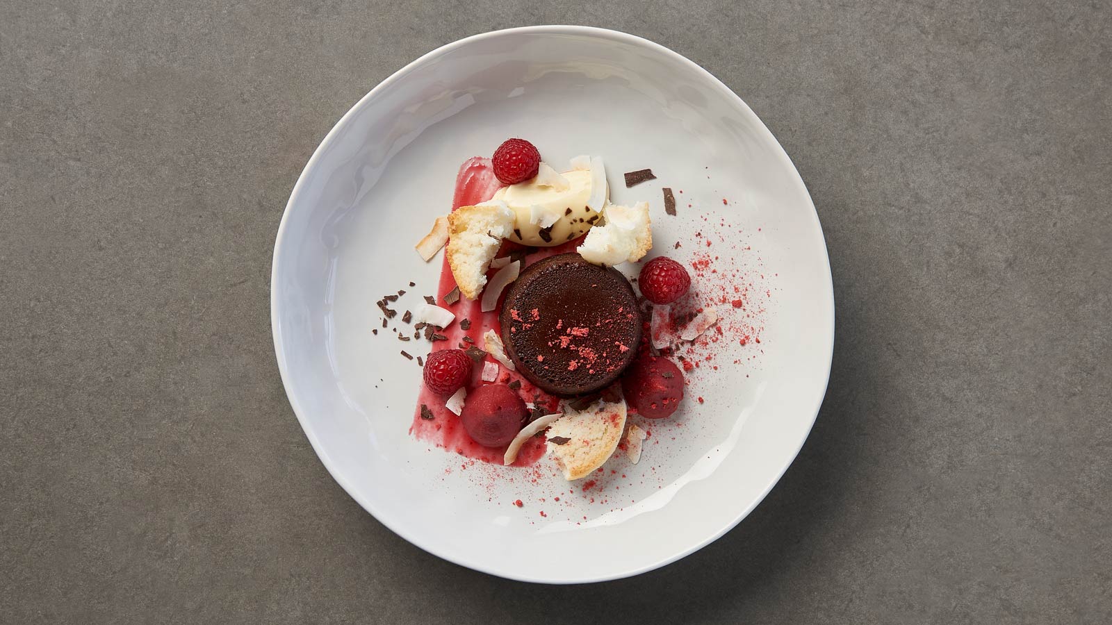 Dessert dish at Radius restaurant at RACV Inverloch Resort.