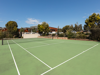 Outdoor synthetic tennis court at RACV Inverloch Resort.