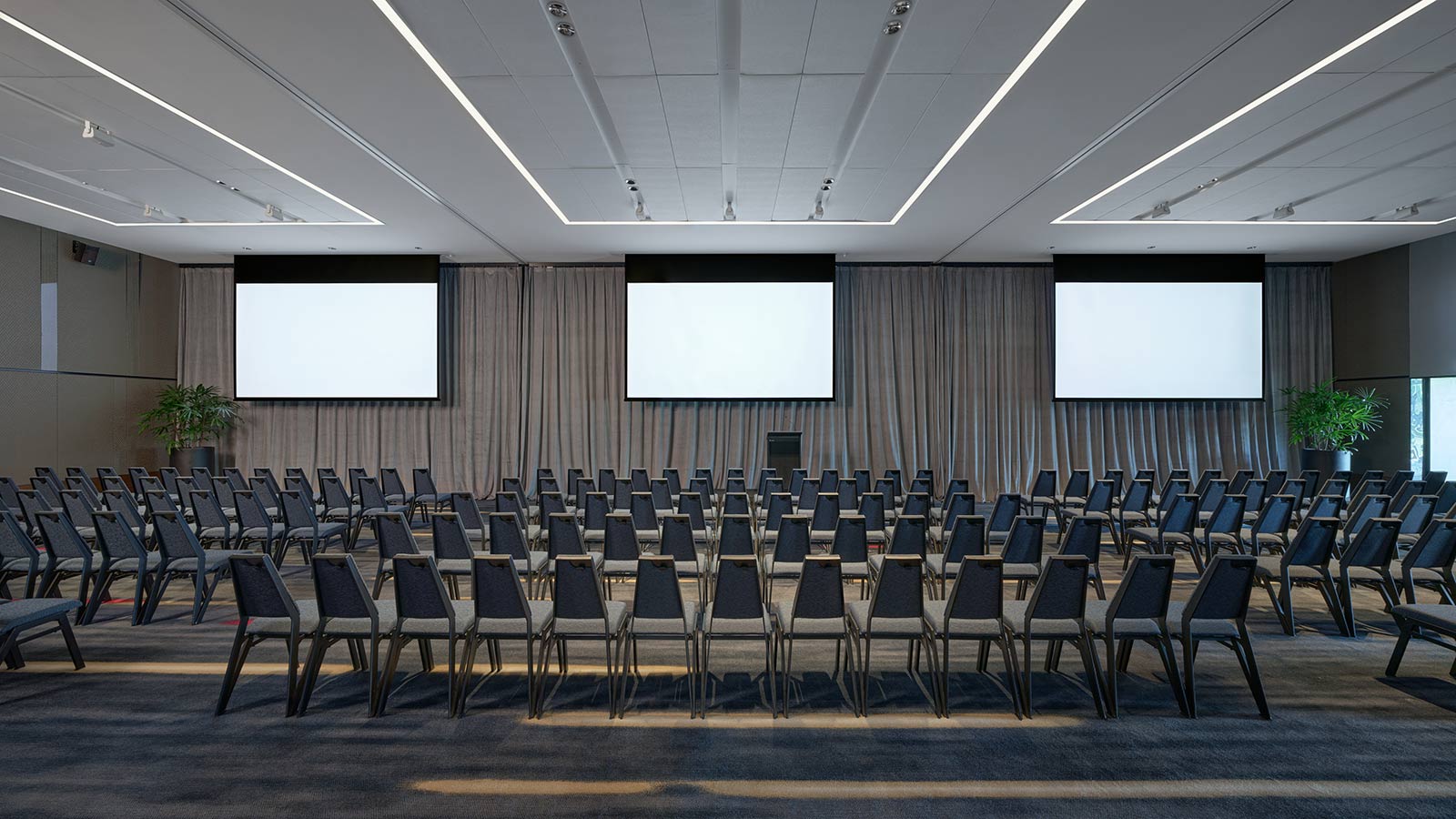Norfolk Hall at RACV Royal Pines Resort, set up theatre style.