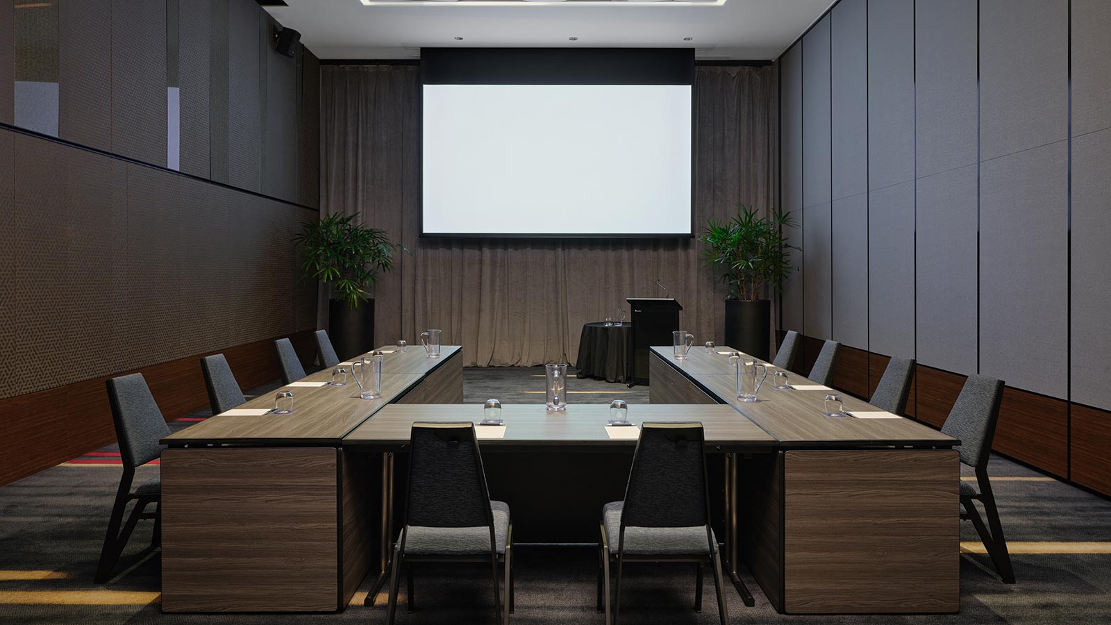 Norfolk Hall at RACV Royal Pines Resort, set up in a U-shape.
