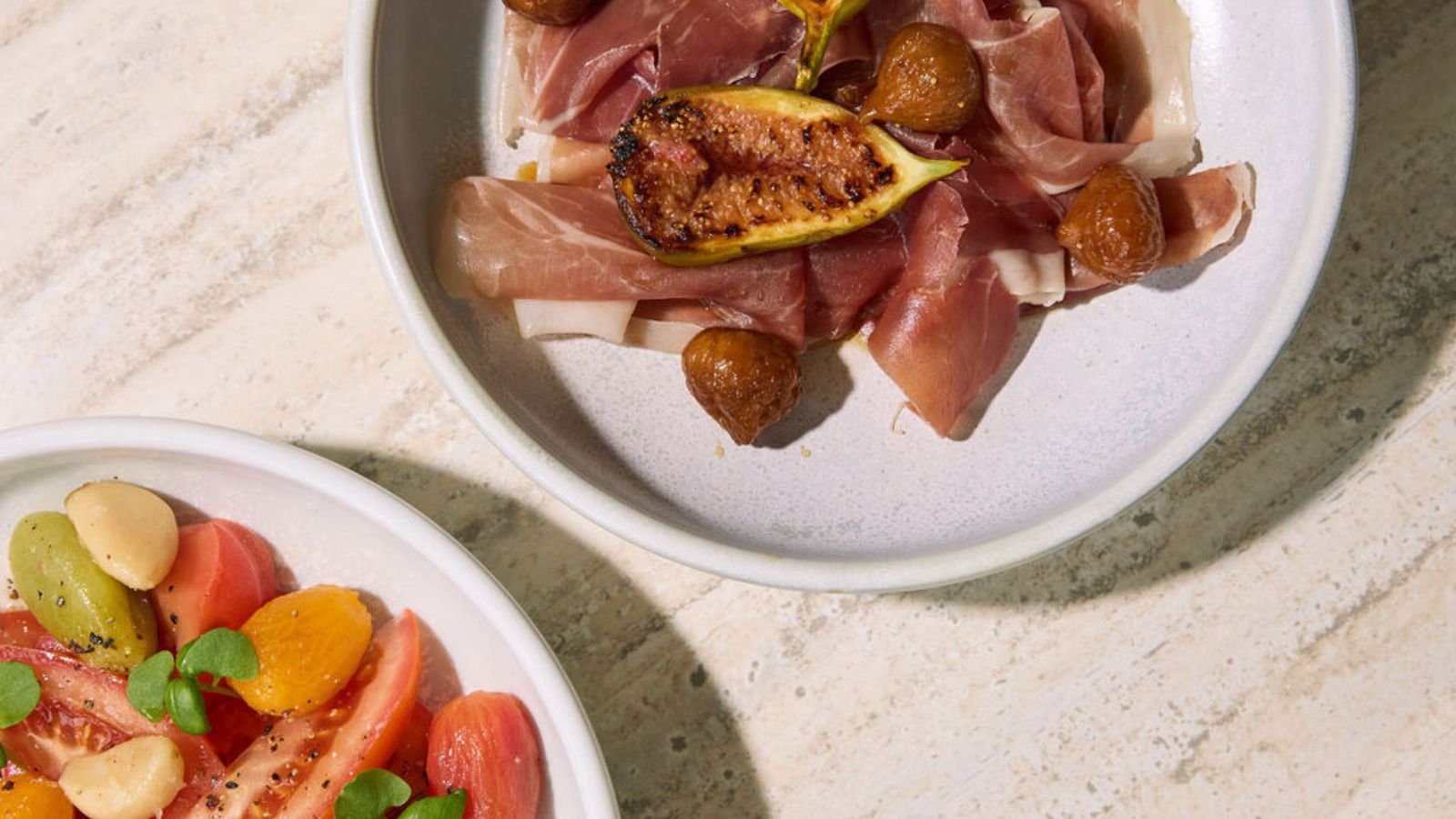 A dish made from prosciutto and figs. 