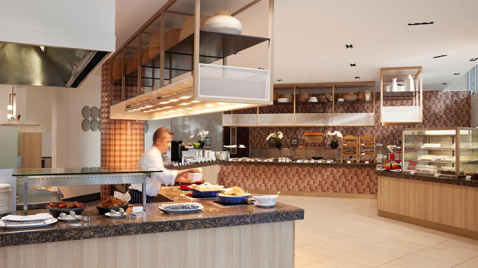 Buffet dining bar at RACV Royal Pines Kalinda restaurant.