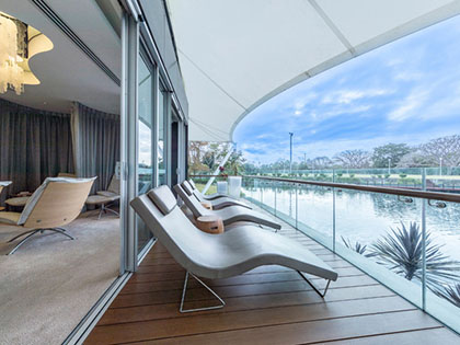 RACV Royal Pines Resort One Spa relaxation lounge.