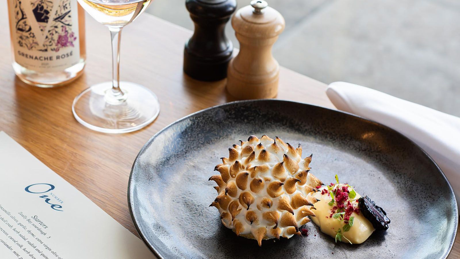 Baked Alaska dessert at RACV Torquay Number One Restaurant.
