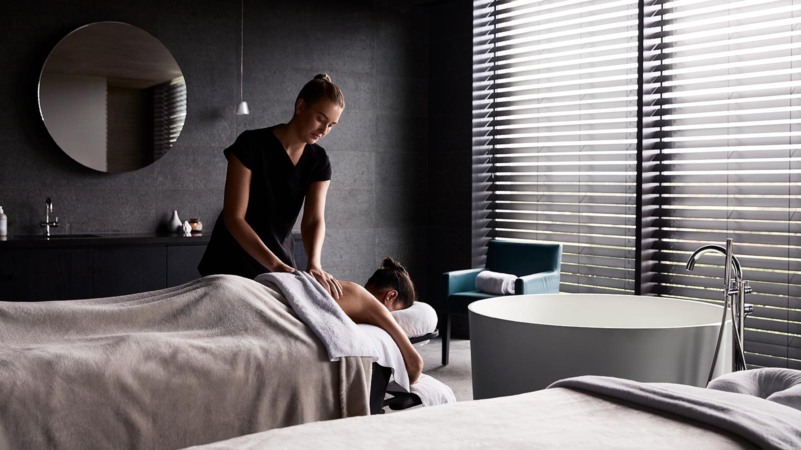 Woman getting a massage at RACV One Spa in Torquay.