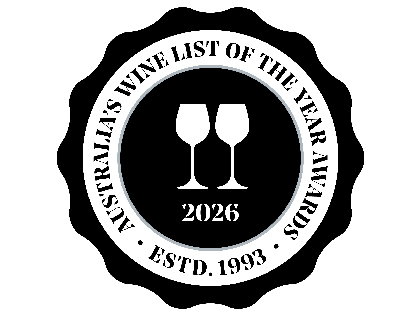 Wine list of the year award - 2 glasses.
